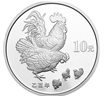 2005中国乙酉（鸡）年金银纪念币1盎司圆形银质纪念币