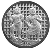 （2002年）中国石窟艺术（龙门）金银纪念币5盎司银质纪念币